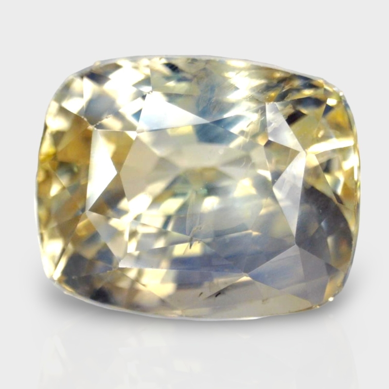 7.18 Cts. Yellow Sapphire 11.10x8.90mm Faceted Cushion Shape A+ Grade Loose Gemstone - Total 1 Pc.
