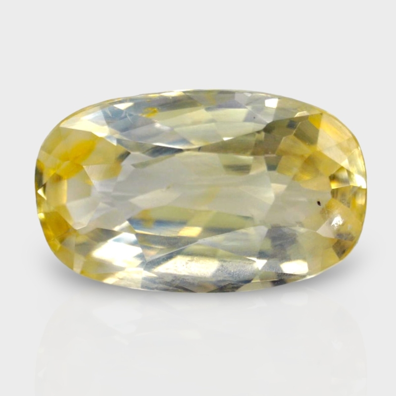 4.21 Cts. Yellow Sapphire 11.75x7.10mm Faceted Cushion Shape A+ Grade Loose Gemstone - Total 1 Pc.
