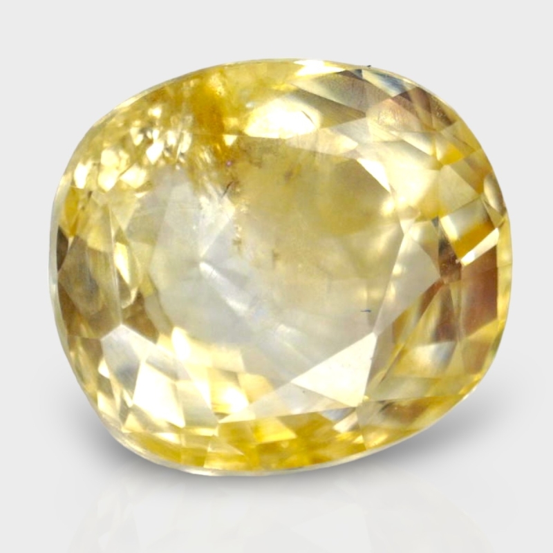 4.47 Cts. Yellow Sapphire 9.60x8.30mm Faceted Cushion Shape A+ Grade Loose Gemstone - Total 1 Pc.