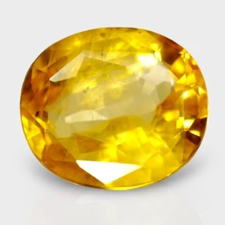 4.41 Cts. Yellow Sapphire 10.25x8.84mm Faceted Oval Shape A+ Grade Loose Gemstone - Total 1 Pc.