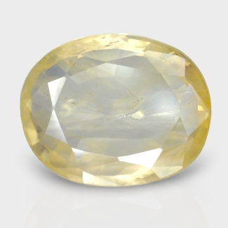 4.46 Cts. Yellow Sapphire 12.20x9.80mm Faceted Oval Shape A+ Grade Loose Gemstone - Total 1 Pc.