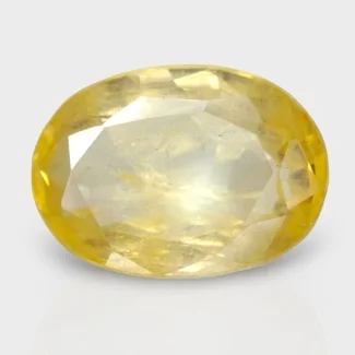 4 Cts. Yellow Sapphire 10.80x7.70mm Faceted Oval Shape A+ Grade Loose Gemstone - Total 1 Pc.