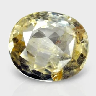 4.5 Cts. Yellow Sapphire 10.60x9.10mm Faceted Oval Shape A+ Grade Loose Gemstone - Total 1 Pc.