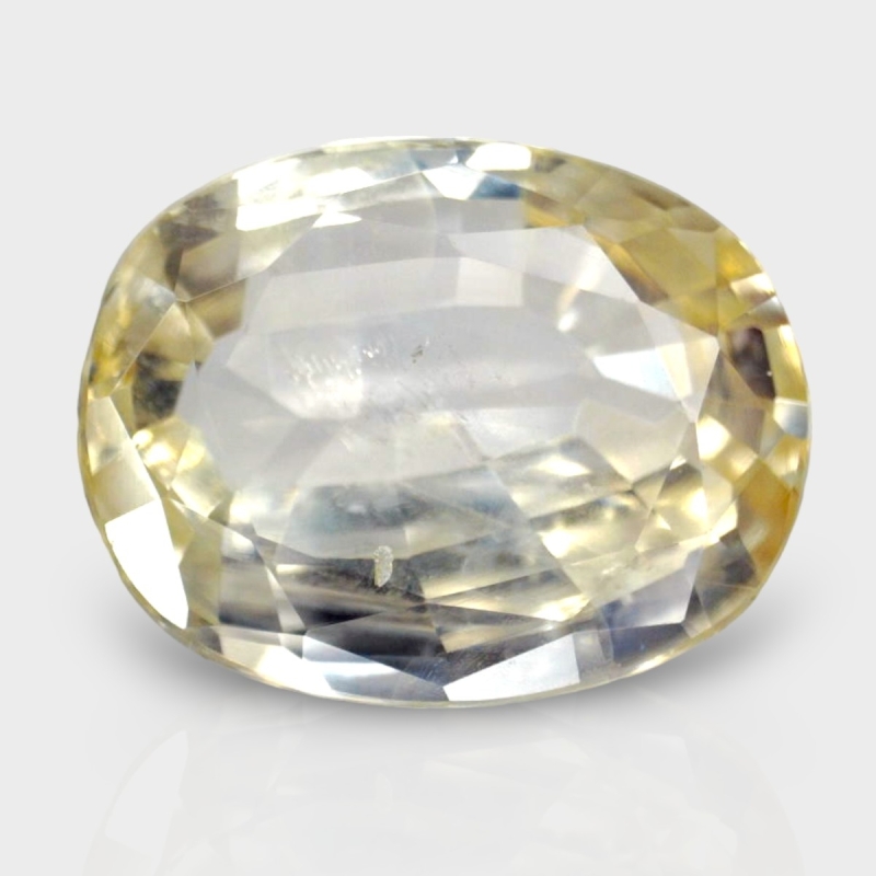 4.06 Cts. Yellow Sapphire 11.31x8.71mm Faceted Oval Shape A+ Grade Loose Gemstone - Total 1 Pc.