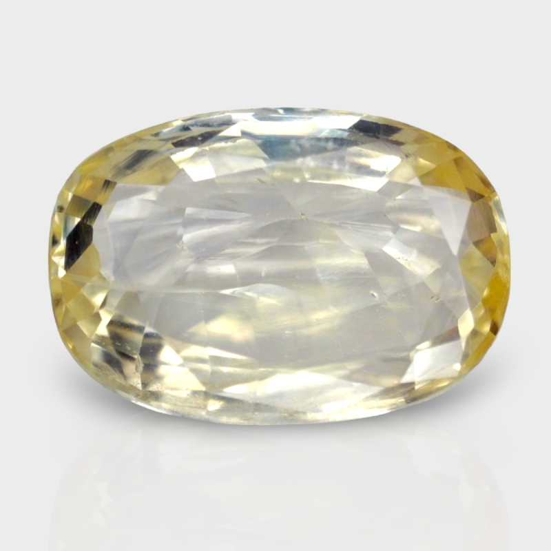 4.98 Cts. Yellow Sapphire 12.85x8.75mm Faceted Oval Shape A+ Grade Loose Gemstone - Total 1 Pc.