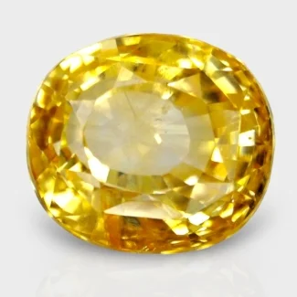 4.21 Cts. Yellow Sapphire 8.89x7.84mm Faceted Cushion Shape A+ Grade Loose Gemstone - Total 1 Pc.