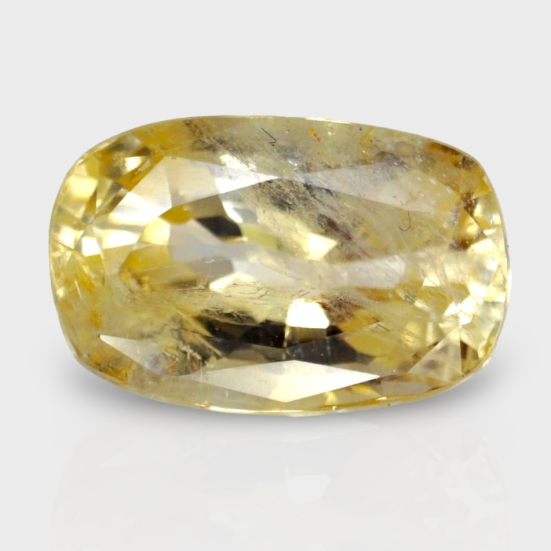 4.33 Cts. Yellow Sapphire 11.30x7.20mm Faceted Cushion Shape A+ Grade Loose Gemstone - Total 1 Pc.