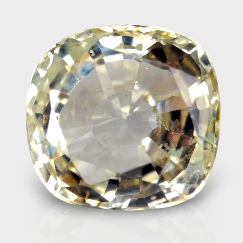4.98 Cts. Yellow Sapphire 9.71x9.29mm Faceted Square Cushion  Shape A+ Grade Loose Gemstone - Total 1 Pc.