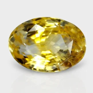 7.06 Cts. Yellow Sapphire 13.18x9.22mm Faceted Oval Shape A+ Grade Loose Gemstone - Total 1 Pc.
