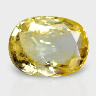5.18 Cts. Yellow Sapphire 11.50x8.57mm Faceted Oval Shape A+ Grade Loose Gemstone - Total 1 Pc.