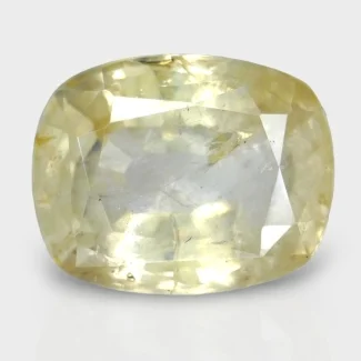 6.05 Cts. Yellow Sapphire 11.30x8.70mm Faceted Cushion Shape A+ Grade Loose Gemstone - Total 1 Pc.