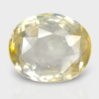 4.97 Cts. Yellow Sapphire 10.40x9.30mm Faceted Cushion Shape A+ Grade Loose Gemstone - Total 1 Pc.