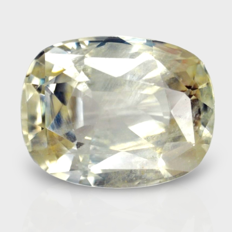 5.13 Cts. Yellow Sapphire 10.98x8.47mm Faceted Cushion Shape A+ Grade Loose Gemstone - Total 1 Pc.