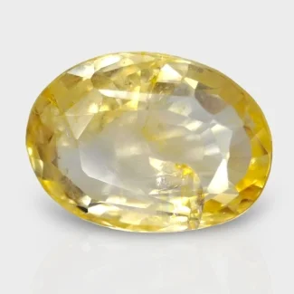 4.39 Cts. Yellow Sapphire 10.90x7.90mm Faceted Oval Shape A+ Grade Loose Gemstone - Total 1 Pc.