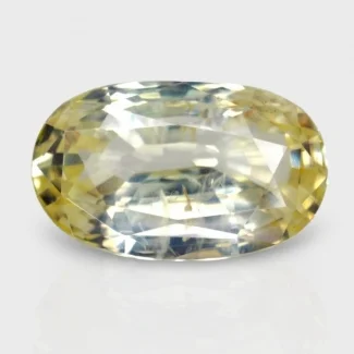 7.63 Cts. Yellow Sapphire 13.76x8.24mm Faceted Oval Shape A+ Grade Loose Gemstone - Total 1 Pc.