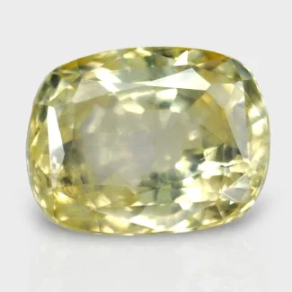 7.55 Cts. Yellow Sapphire 11.80x9.08mm Faceted Cushion Shape A+ Grade Loose Gemstone - Total 1 Pc.