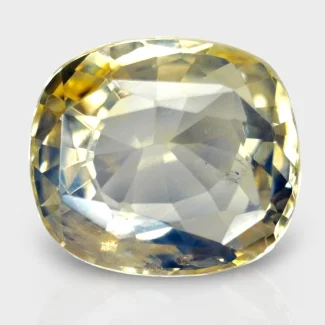 6 Cts. Yellow Sapphire 10.36x9.07mm Faceted Cushion Shape A+ Grade Loose Gemstone - Total 1 Pc.