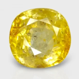 5.21 Cts. Yellow Sapphire 9.05x8.78mm Faceted Square Cushion  Shape A+ Grade Loose Gemstone - Total 1 Pc.