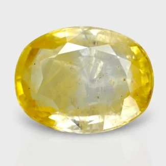 5.15 Cts. Yellow Sapphire 12.28x9.39mm Faceted Oval Shape A+ Grade Loose Gemstone - Total 1 Pc.