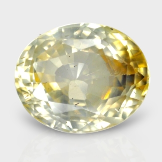 5.53 Cts. Yellow Sapphire 10.84x8.75mm Faceted Oval Shape A+ Grade Loose Gemstone - Total 1 Pc.