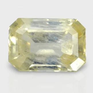 5.35 Cts. Yellow Sapphire 11.90x8mm Step Cut Octagon Shape A+ Grade Loose Gemstone - Total 1 Pc.