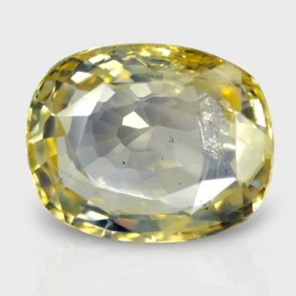 6.27 Cts. Yellow Sapphire 12.19x9.82mm Faceted Oval Shape A+ Grade Loose Gemstone - Total 1 Pc.