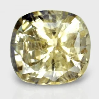 7.34 Cts. Yellow Sapphire 11.47x10.58mm Faceted Square Cushion  Shape A+ Grade Loose Gemstone - Total 1 Pc.