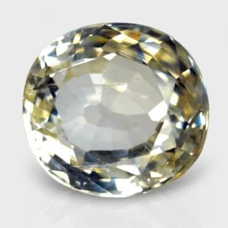 6.38 Cts. Yellow Sapphire 10.52x9.71mm Faceted Oval Shape A+ Grade Loose Gemstone - Total 1 Pc.
