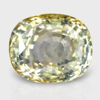 8.49 Cts. Yellow Sapphire 12.04x9.87mm Faceted Oval Shape A+ Grade Loose Gemstone - Total 1 Pc.