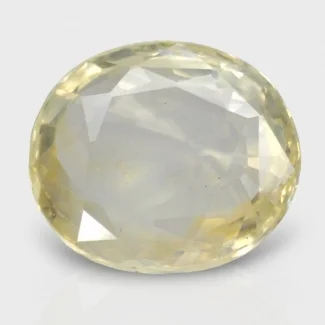 5.68 Cts. Yellow Sapphire 12.16x10.46mm Faceted Oval Shape A+ Grade Loose Gemstone - Total 1 Pc.