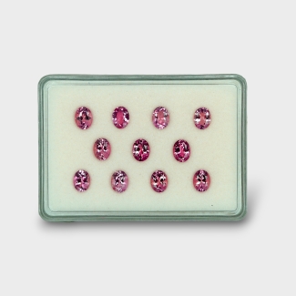 Pink Tourmaline 9x7mm Faceted Oval AA Gemstones Parcel - 170176