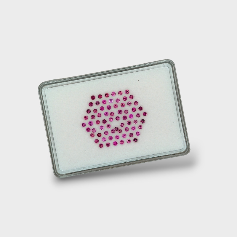 Pink Tourmaline 2.5mm Faceted Round AA+ Gemstones Parcel - 170238