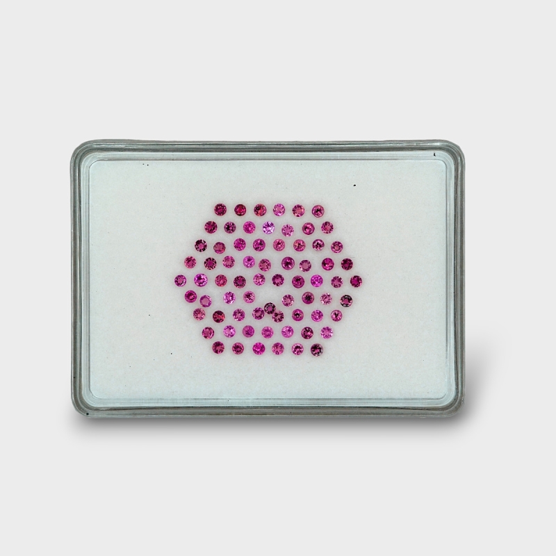 Pink Tourmaline 2.5mm Faceted Round AA+ Gemstones Parcel - 170238