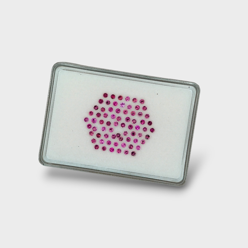 Pink Tourmaline 2.5mm Faceted Round AA+ Gemstones Parcel - 170238