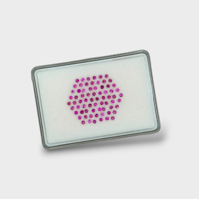 Pink Tourmaline 2.5mm Faceted Round AA+ Gemstones Parcel - 170241