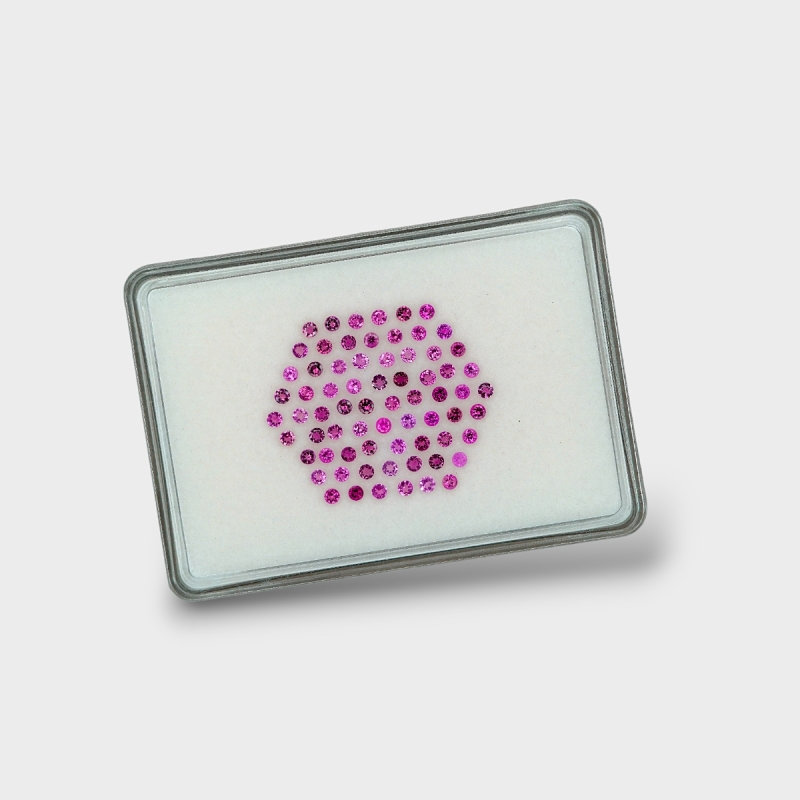 Pink Tourmaline 2.5mm Faceted Round AA+ Gemstones Parcel - 170224