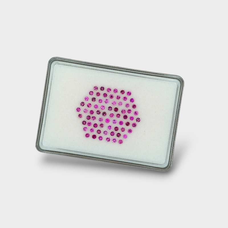 Pink Tourmaline 2.5mm Faceted Round AA+ Gemstones Parcel - 170224