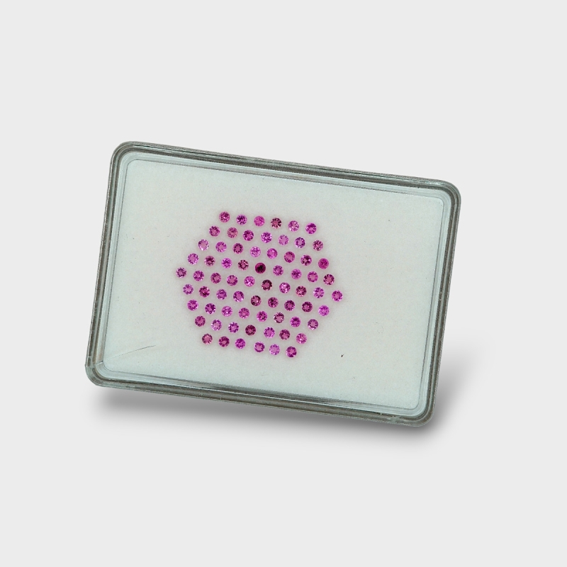 Pink Tourmaline 2.5mm Faceted Round AA+ Gemstones Parcel - 170242