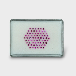 Pink Tourmaline 2.5mm Faceted Round AA+ Gemstones Parcel - 170264