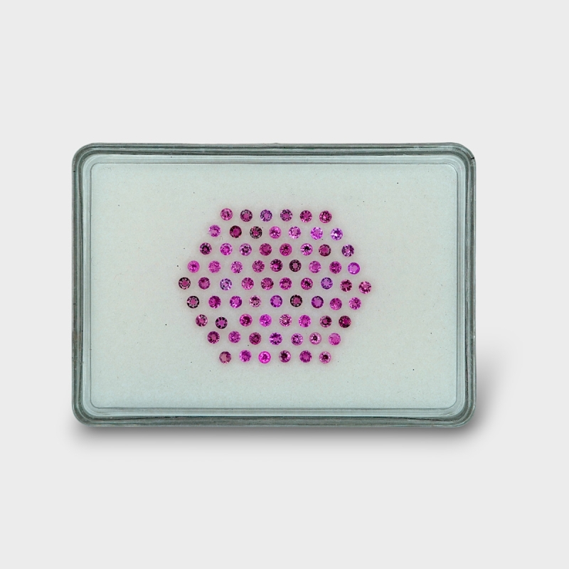 Pink Tourmaline 2.5mm Faceted Round AA+ Gemstones Parcel - 170264