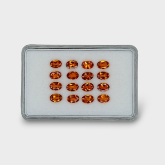 Hessonite Garnet 6x4mm Faceted Oval AAA Gemstones Parcel - 170289