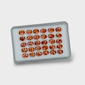 Hessonite Garnet 6x4mm Checkerboard Oval AAA Gemstones Parcel - 170302