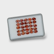 Hessonite Garnet 6x4mm Checkerboard Oval AAA Gemstones Parcel - 170312