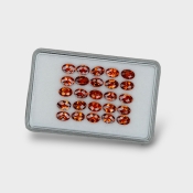 Hessonite Garnet 6x4mm Checkerboard Oval AAA Gemstones Parcel - 170312