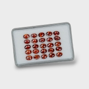 Hessonite Garnet 6x4mm Checkerboard Oval AAA Gemstones Parcel - 170286