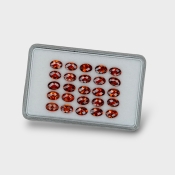 Hessonite Garnet 6x4mm Checkerboard Oval AAA Gemstones Parcel - 170286