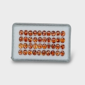 Hessonite Garnet 5x4mm Checkerboard Oval AAA Gemstones Parcel - 170304