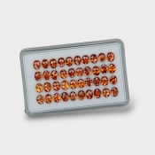 Hessonite Garnet 5x4mm Checkerboard Oval AAA Gemstones Parcel - 170304