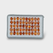 Hessonite Garnet 5x4mm Checkerboard Oval AAA Gemstones Parcel - 170311