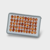 Hessonite Garnet 5x4mm Checkerboard Oval AAA Gemstones Parcel - 170311